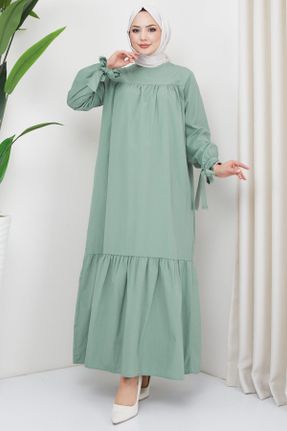 لباس سبز زنانه رگولار بافتنی پنبه - پلی استر کد 784849908