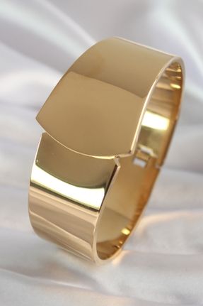 دستبند جواهر طلائی زنانه فولاد ( استیل ) کد 812220046