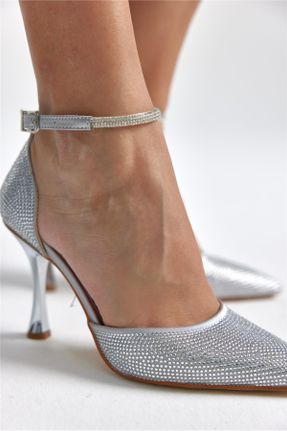 کفش پاشنه بلند کلاسیک طوسی زنانه چرم مصنوعی پاشنه ساده پاشنه متوسط ( 5 - 9 cm ) کد 791300089