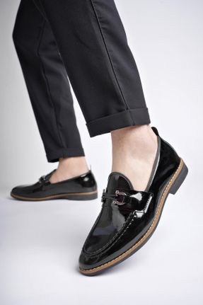 کفش کلاسیک مشکی مردانه چرم مصنوعی پاشنه کوتاه ( 4 - 1 cm ) پاشنه ساده کد 35818455