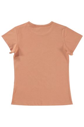 تی شرت نارنجی بچه گانه رگولار یقه گرد تکی کد 820218636