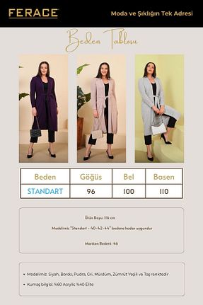 رویه حجاب طوسی زنانه اکریلیک Ferace - کد 656044657