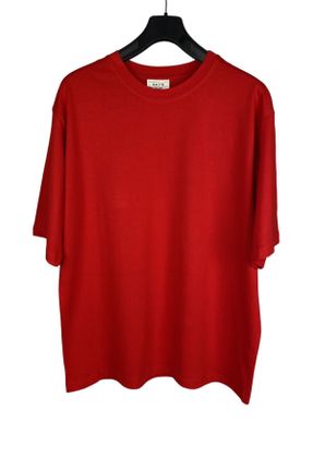 تی شرت قرمز زنانه اورسایز کد 826300979