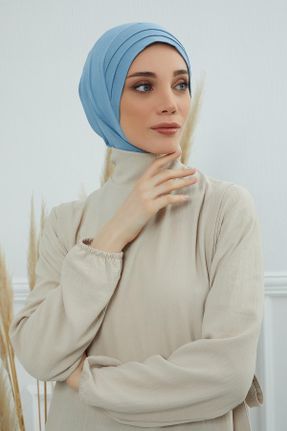 شال آبی زنانه ویسکون کد 290292334