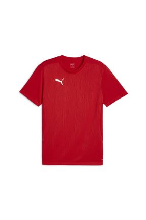تی شرت قرمز مردانه رگولار یقه گرد پنبه (نخی) تکی بیسیک کد 841229064
