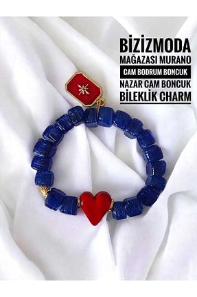 دستبند جواهر سرمه ای زنانه منجق bizizmoda - کد 694245641