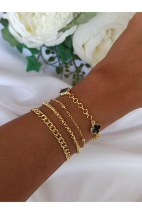 دستبند جواهر طلائی زنانه کد 784772437