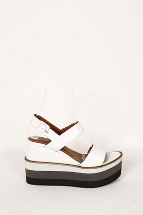صندل سفید زنانه پاشنه پر Elisse Shoes - کد 318273273