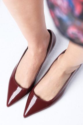 کفش پاشنه بلند کلاسیک زرشکی زنانه چرم لاکی Mio Gusto - کد 814555695
