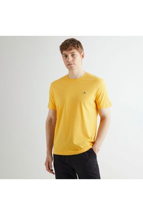 تی شرت زرد مردانه رگولار یقه گرد کد 825447743
