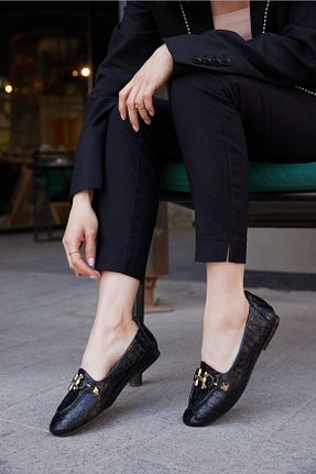 بابت مشکی زنانه چرم خالص FOLLİNİ - کد 691707999