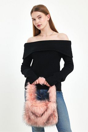 کیف دوشی صورتی زنانه چرم مصنوعی Fluffy Turkey - کد 801416637