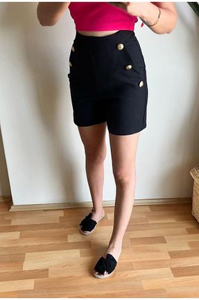 شلوارک و برمودا مشکی زنانه سوپر فاق بلند Butik - کد 837899957
