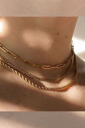 گردنبند جواهر طلائی زنانه روکش طلا کد 841347710