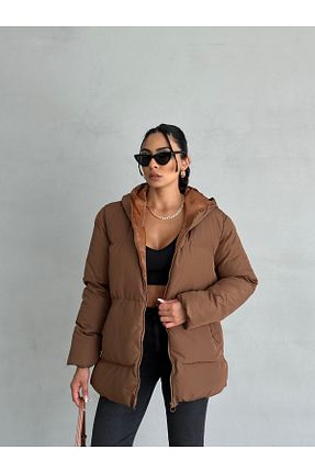 کاپشن قهوه ای زنانه رگولار moda armanc - کد 491824722