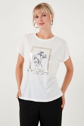 تی شرت نباتی زنانه رگولار یقه گرد کد 833113071