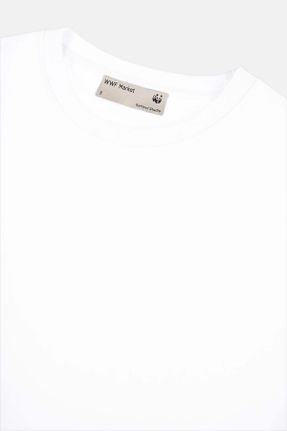 تی شرت سفید زنانه رگولار تکی کد 840131650
