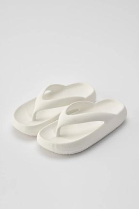 دمپائی سفید زنانه پاشنه ساده پاشنه کوتاه ( 4 - 1 cm ) کد 815180180