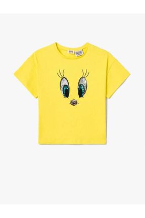 تی شرت زرد بچه گانه رگولار کد 812614761