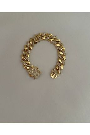 دستبند استیل طلائی استیل ضد زنگ کد 830222560