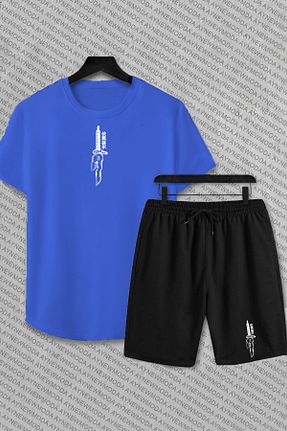 ست بالاتنه و پائین تنه آبی زنانه بافت aynewmoda - کد 841536512
