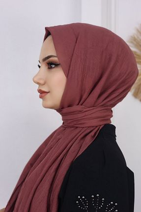 شال صورتی زنانه پنبه - پلی استر کد 784368553