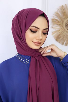 شال زرشکی زنانه Medine İpeği Diella - کد 788379455