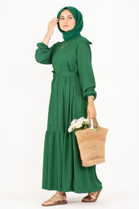 لباس سبز زنانه اورسایز بافتنی کد 653333383