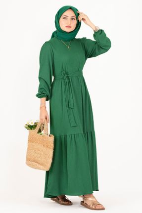 لباس سبز زنانه اورسایز بافتنی کد 653333383