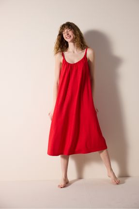 لباس قرمز زنانه بافتنی رگولار کد 834318217