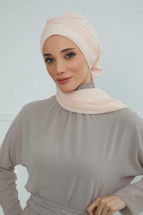 شال بژ زنانه شیفون کد 65901790