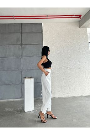 شلوار سفید زنانه لیکرا Butik - کد 841233227