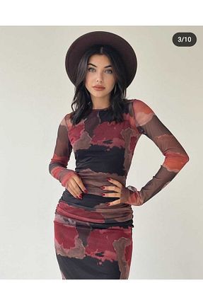 لباس قهوه ای زنانه بافتنی COOLGİRLS - کد 469386483