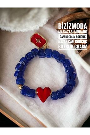 دستبند جواهر سرمه ای زنانه منجق bizizmoda - کد 694245641