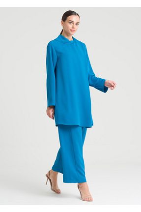 کت و شلوار آبی زنانه بافتنی Armağan - کد 841225634