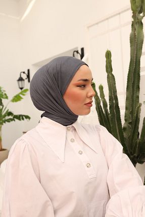 شال طوسی زنانه پلی استر SİLKHOMEE - کد 841278614