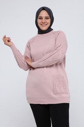 تونیک حجاب صورتی زنانه تریکو ilmek - کد 383680999
