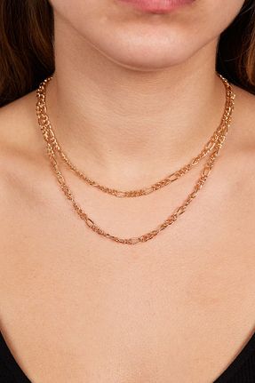 گردنبند جواهر طلائی زنانه فلزی MiMi - کد 841434084