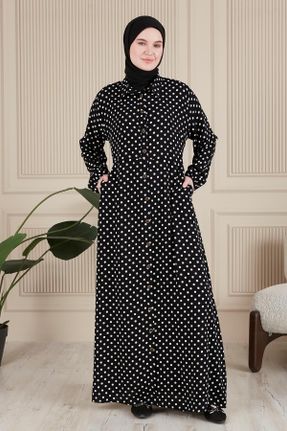 لباس مشکی زنانه پلی استر سایز بزرگ بافتنی کد 819032561