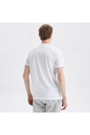 تی شرت سفید مردانه رگولار یقه گرد تکی بیسیک کد 679692777