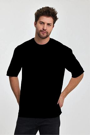 تیشرت سایز بزرگ مشکی مردانه تکی FUWEAR - کد 841335178