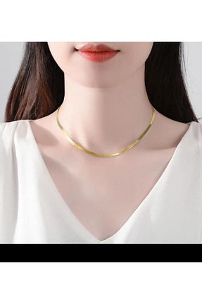 گردنبند استیل ( فولاد ) طلائی زنانه استیل (فولاد) Lotus Aksesuarları - کد 841335638