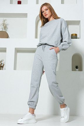 ست بالاتنه و پائین تنه طوسی زنانه بافتنی VAGGON - کد 819018185