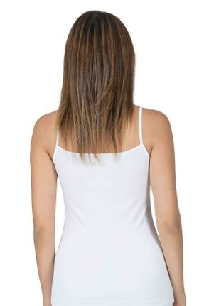 رکابی سفید زنانه مودال- پنبه تکی بند دار کد 985153
