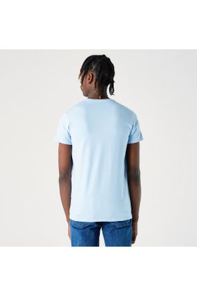 تی شرت آبی مردانه اسلیم فیت یقه گرد کد 660429764