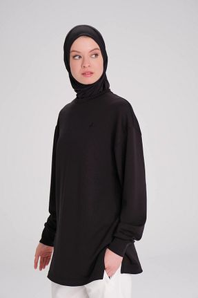 سوئیشرت حجاب مشکی زنانه ویسکون Haşema - کد 841450594