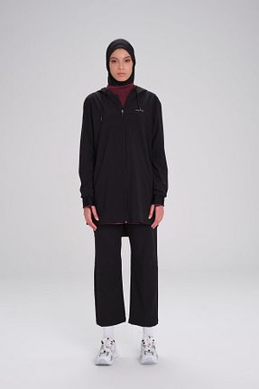 سوئیشرت حجاب مشکی زنانه مخلوط پلی استر Haşema - کد 841449910