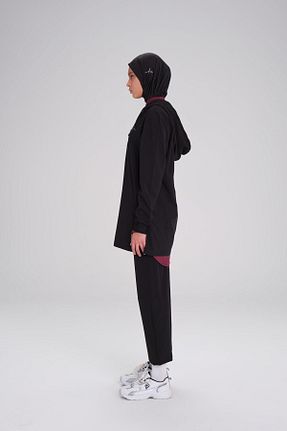 سوئیشرت حجاب مشکی زنانه مخلوط پلی استر Haşema - کد 841449910