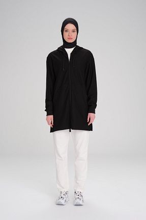 سوئیشرت حجاب مشکی زنانه پنبه ای Haşema - کد 841450224