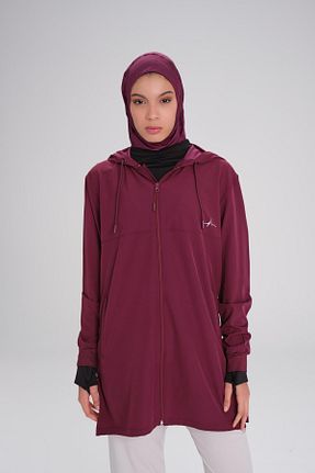 سوئیشرت حجاب بنفش زنانه مخلوط پلی استر Haşema - کد 841449942